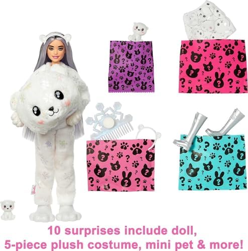 Barbie Cutie Reveal Doll Snowflake Sparkle Series Deer Plush