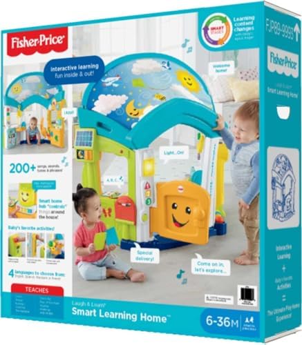 Fisher-Price Baby Toddler Toy Laugh Learn Smart Learning Home Playhouse with Lights