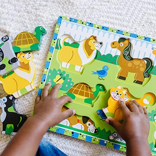 Melissa & Doug Melissa Doug Safari Wooden Chunky Puzzle - 8 Pieces - FSC Certified