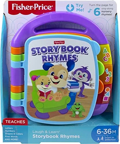 Fisher-Price Baby Learning Toy Laugh Learn Storybook Rhymes Musical Book with Lights