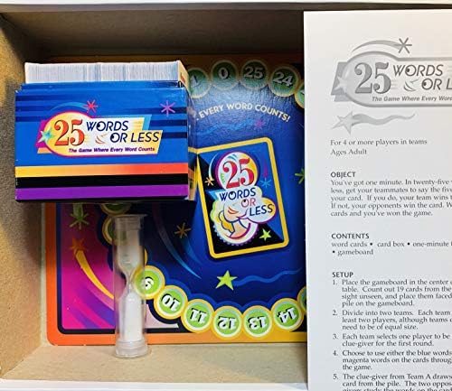 Hasbro 25 Words or Less the Game Where Every Word Counts