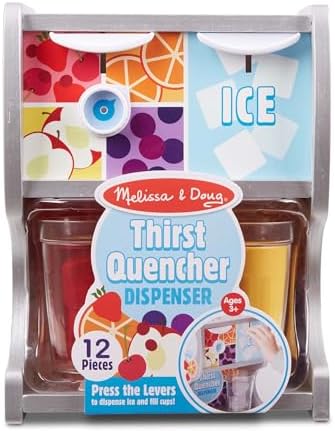 Melissa & Doug Melissa Doug Thirst Quencher Wooden Drink Dispenser With Cups Juice