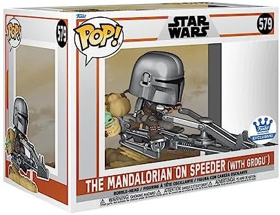 Funko POP Rides Deluxe Mando on Speeder Star Wars The Mandalorian Multi-Colour 68285