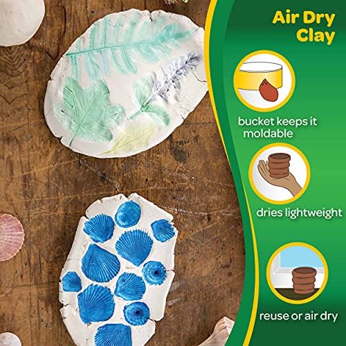 Crayola Air Dry Clay 5lbs Natural White Modeling Clay for Sculpting Material Bulk Craft