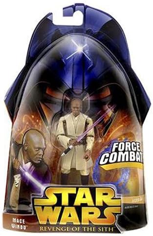 Hasbro Star Wars Episode III 3 Revenge of the Sith MACE WINDU Force Combat Action Figure