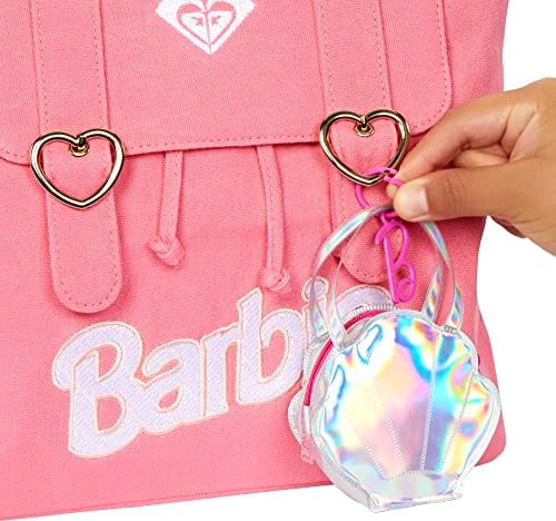 Barbie Clothes Set Beach-Themed with Swimsuit 5 Acessories Zippered Doll