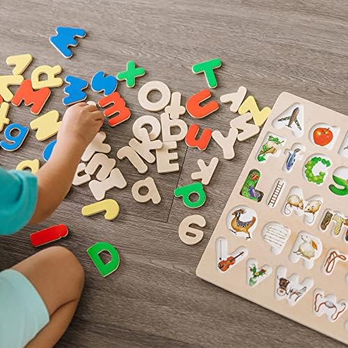 Melissa & Doug Melissa Doug Upper Lower Case Alphabet Letters Wooden Puzzle - 52 Pieces