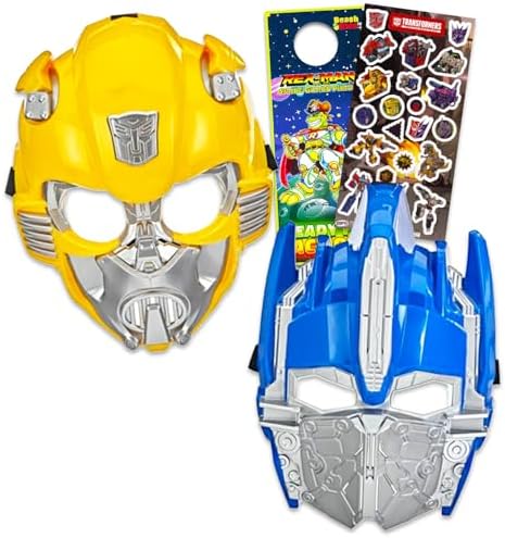 Transformers Masks for 2 Pack Set - Optimus Prime and Bumblebess Masks for Pretend Play