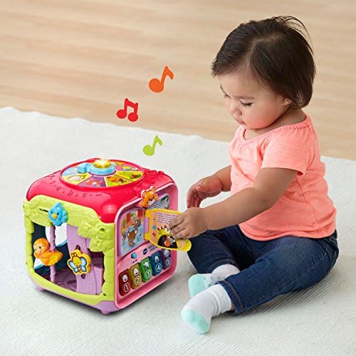 VTech Sort and Discover Activity Cube Frustration Free Packaging Pink