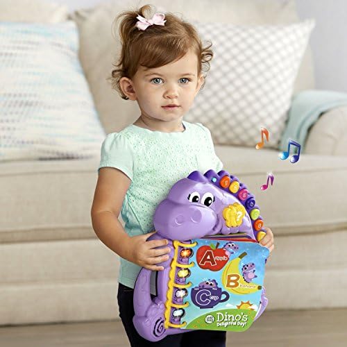 LeapFrog Dino's Delightful Day Alphabet Book Purple