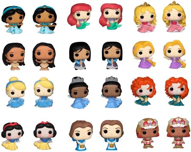 Funko Bitty Pop Singles Disney Princess Mystery Mini 12-Piece Poly Bag