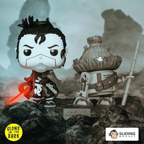 Funko POP Star Wars Visions - The Ronin and B5-56 Glow in The Dark Deluxe Pop