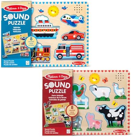 Melissa & Doug Melissa Doug Wooden Light-Activated Sound Puzzle