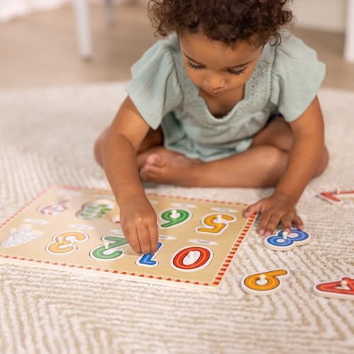 Melissa & Doug Melissa Doug Wooden Lift See Peg Puzzle