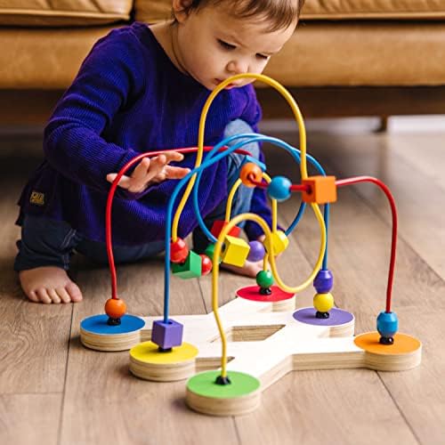Melissa & Doug Melissa Doug Classic Bead Maze - Wooden Educational Toy - Wooden Bead Maze