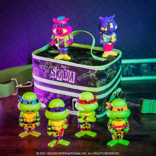 Funko Teenage Mutant Ninja Turtles 6 Pack of Black Light Vinyl Soda and Cooler