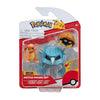 Pokemon 3 Pack-Features 2 Snorunt Pikipek and 3-Inch Galarian Ponyta Battle Figures Black