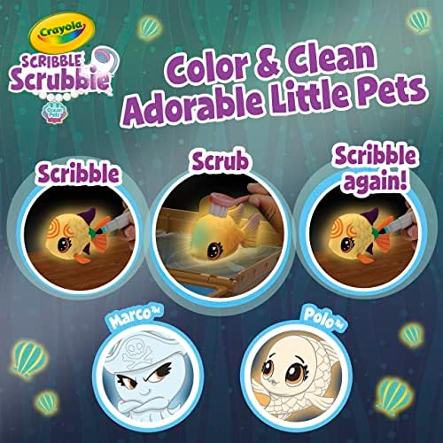 Crayola Scribble Scrubbie Pets Glow Ocean Playset for Boys Girls Gifts for Ages 3 4 5 6