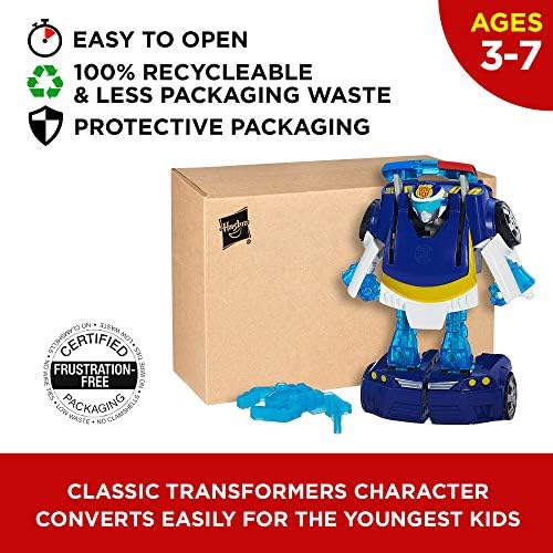 Transformers Playskool Heroes Rescue Bots Energize Chase The Police-Bot Action Figure
