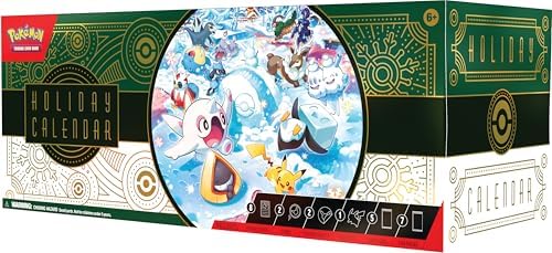 Pokemon TCG Holiday Calendar 8 Foil Promo Cards 5 Booster Packs More
