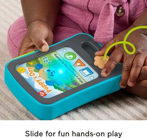 Fisher-Price Baby Learning Toy Laugh Learn Puppy's Storytime Reader Pretend Tablet with