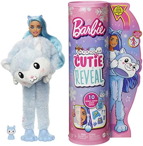 Barbie Cutie Reveal Doll Snowflake Sparkle Series Deer Plush