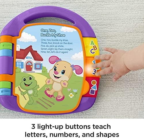 Fisher-Price Baby Learning Toy Laugh Learn Storybook Rhymes Musical Book with Lights