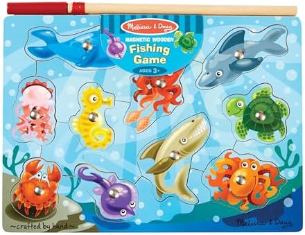 Melissa & Doug Melissa Doug Magnetic Wooden Fishing Game and Puzzle