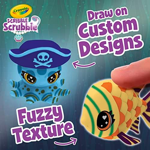 Crayola Scribble Scrubbie Pets Glow Ocean Playset for Boys Girls Gifts for Ages 3 4 5 6