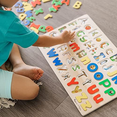 Melissa & Doug Melissa Doug Upper Lower Case Alphabet Letters Wooden Puzzle - 52 Pieces