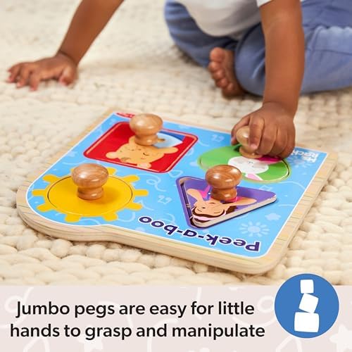 Melissa & Doug Melissa Doug Ms. Rachela Wooden Peek-a-Boo Jumbo Peg Puzzle
