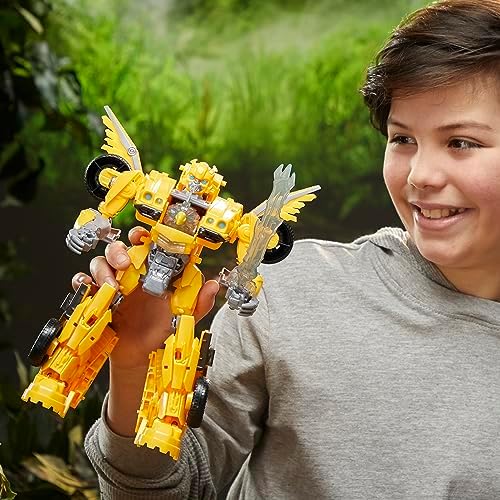 Transformers Rise of The Beasts Movie Beast-Mode Bumblebee Converting Toy with Lights and