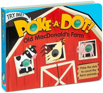 Melissa & Doug Melissa Doug Children's Book - Poke-a-Dot Old MacDonald's Farm Board Book