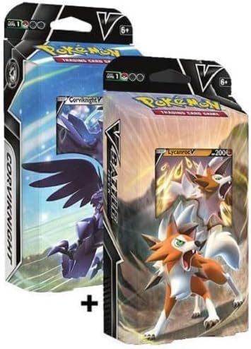 Pokemon 2022 Battle Both Theme Decks Lycanroc V Corviknight V - 60 Cards Each