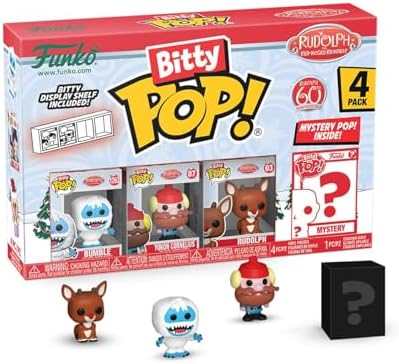 Funko Bitty Pop Rudolph Mini 4-Pack - Bumblea Yukon Corneliusa Rudolph Mystery Chase