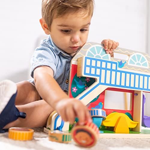 Melissa & Doug Melissa Doug GO Tots Wooden Schoolyard Tumble with 4 Disks - FSC Certified