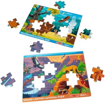 Melissa & Doug Melissa Doug National Parks Yellowstone Grand Canyon 24pc Jigsaw Puzzle