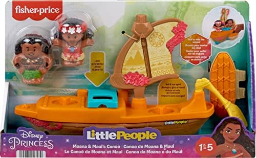 Fisher-Price Little People Toddler Toy Disney Princess Moana Maui's Canoe Sail Boat with