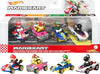 Hot Wheels Mario Kart Set of 4 Die-Cast Toy Cars with Attached Character Drivers Includes
