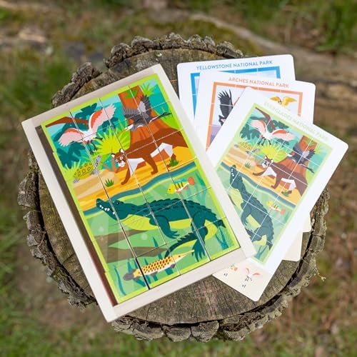 Melissa & Doug Melissa Doug National Parks Alphabet Animals 24-Piece Cube Puzzle