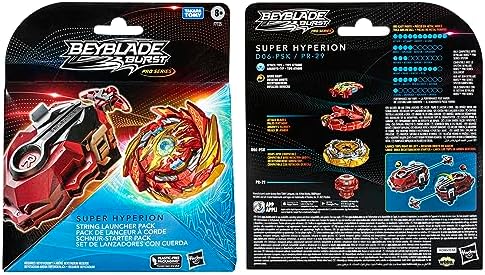 Hasbro Beyblade Burst Pro Series Super Hyperion Rope Launcher Pack with Spinning Top Toy