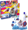 Hasbro Marvel Stunt Squad Captain America vs Thanos Tower Smash Playset