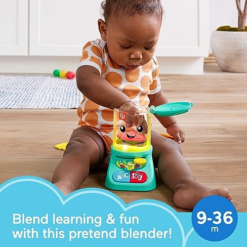 Fisher-Price Baby Learning Toy Laugh Learn Magic Color Mixing Bowl with Pretend Food