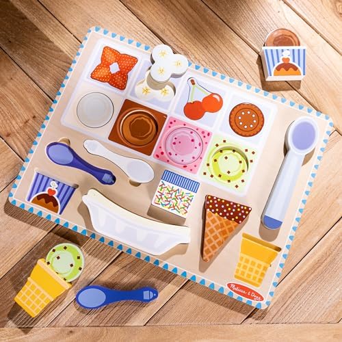 Melissa & Doug Melissa Doug Ice Cream Wooden Magnetic Puzzle