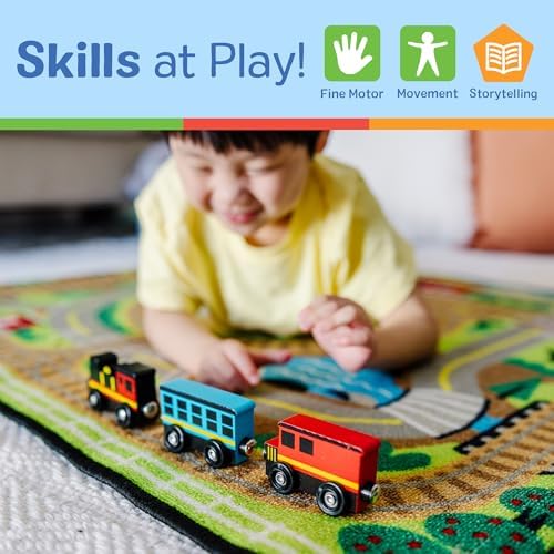 Melissa & Doug Melissa Doug Wooden Magnetic Train Cars - 8 Piece Educational and