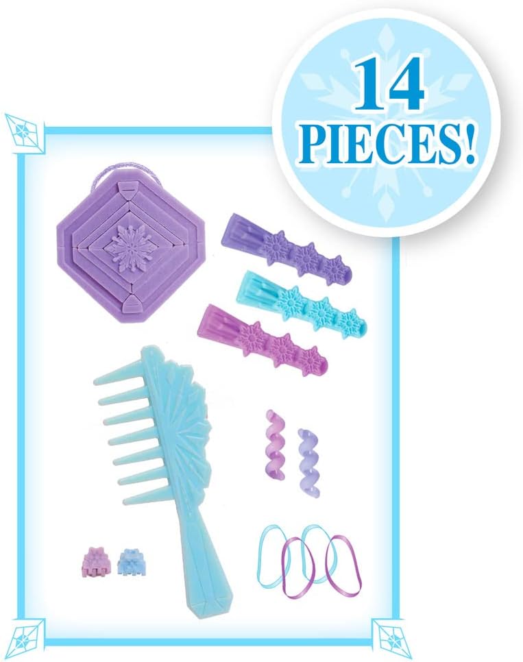 Disney Elsa Styling Head A" 18-Piece Set with Wear & Share Accessories Blonde Hair – 18