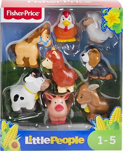 Fisher-Price Little People Toddler Farm Animal Friends 8-Piece Figure Set for Pretend