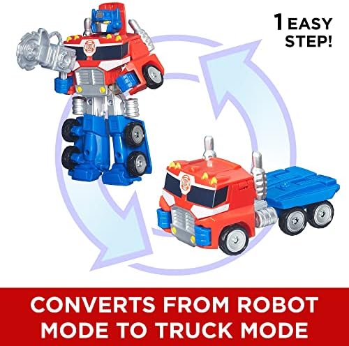 Transformers Rescue Bots Energize Optimus Prime 7-Inch Action Figure Converting Robot Toy