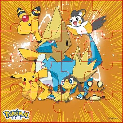 Pokemon Style Characters Jigsaw Puzzle Pack of 6 Total 96 Pieces Assortment 1