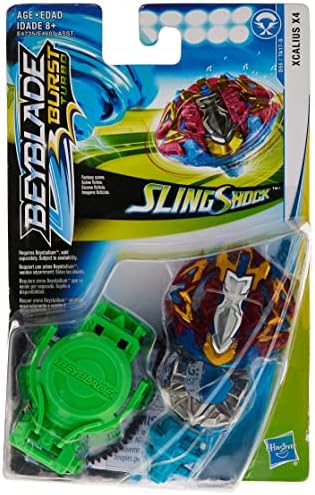 Beyblade Burst Turbo Slingshock Xcalius X4 Starter Pack - Battling Top and RightLeft-Spin